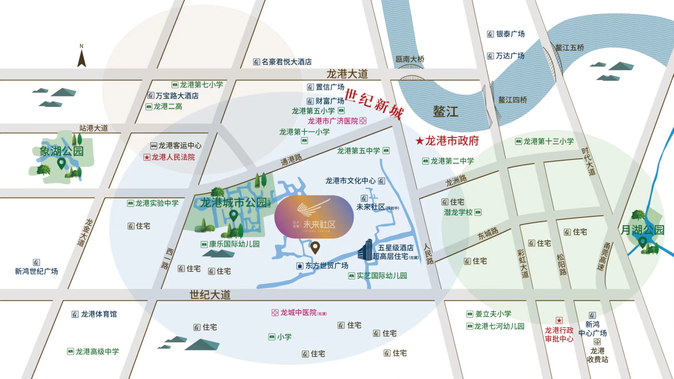 未来社区（大观铭筑）位置图